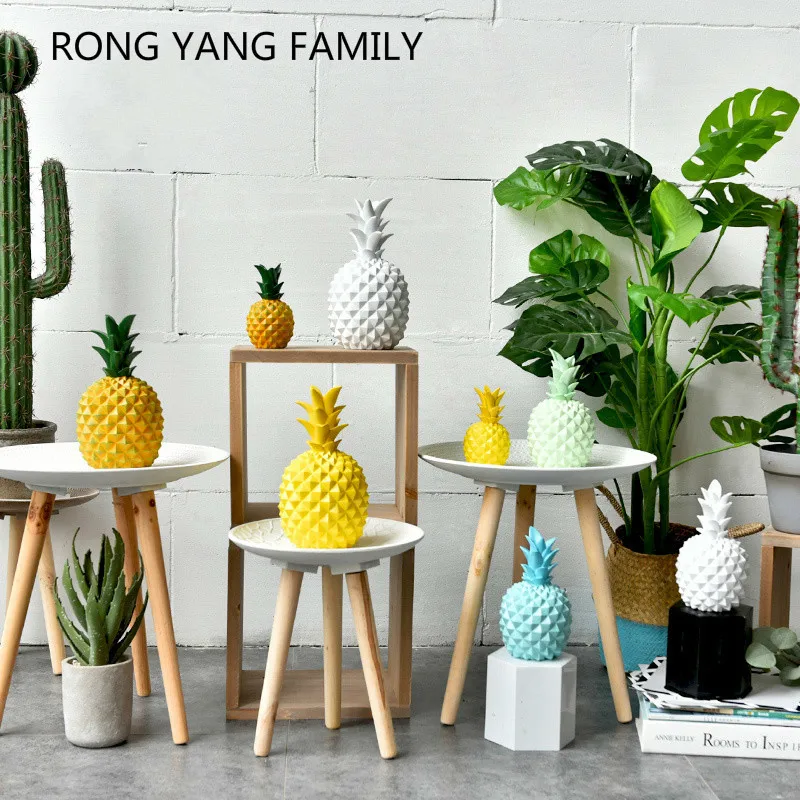 Лидер продаж Скандинавская пасторальная скульптура из ананаса и смолы модное