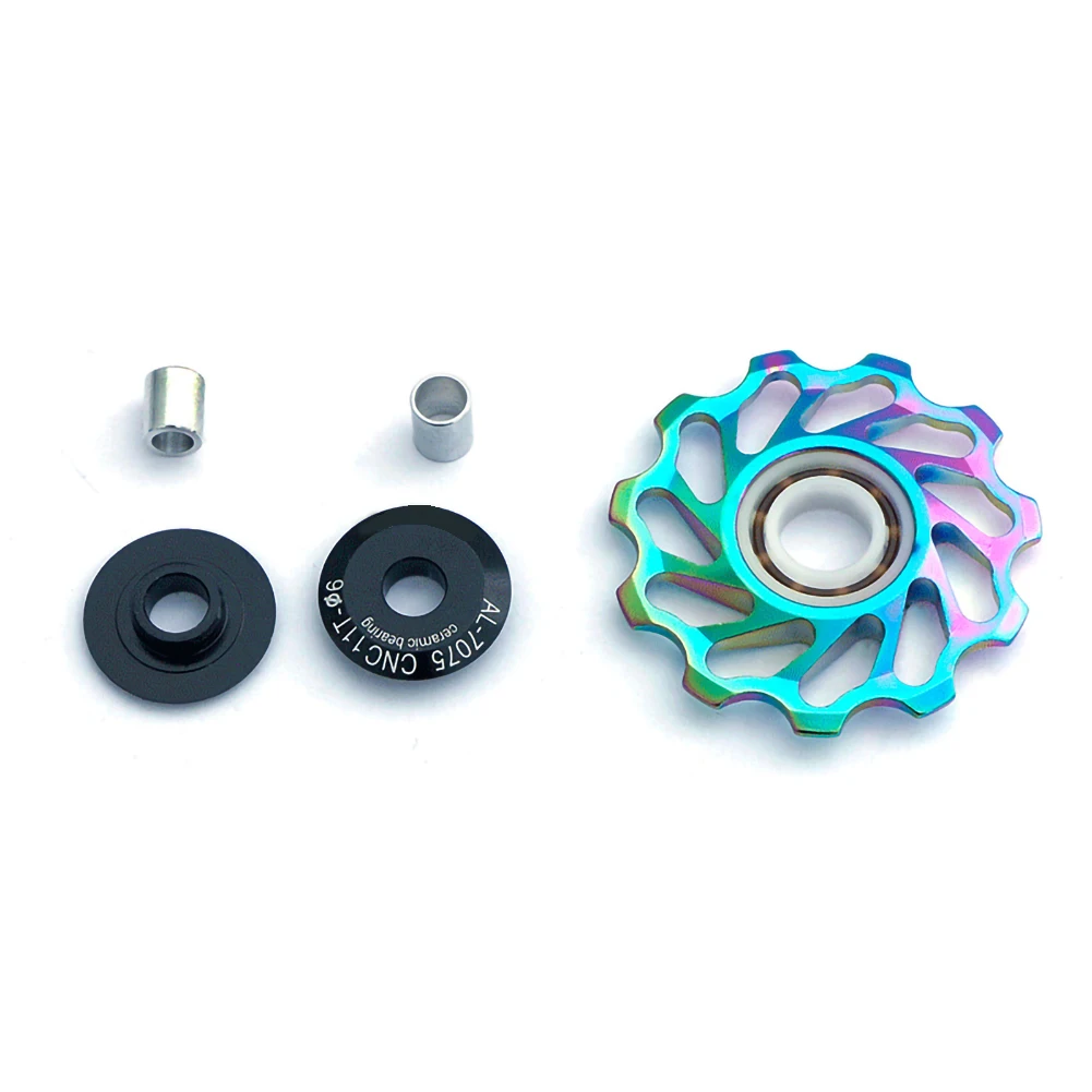 

Rear Derailleur Pulley Ceramic Bearings Road Bike Ceramic Pulley Aluminum Alloy Rear Derailleur 11t/13t Derailleur Fast delivery