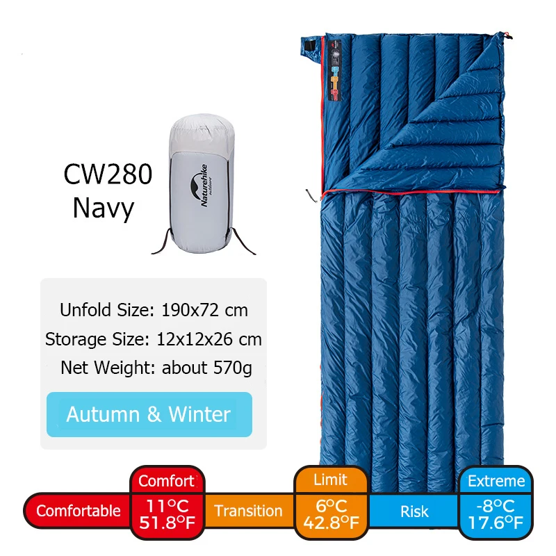 

Sleeping Bag Winter Waterproof Goose Down Sleeping Bag Ultralight CWM400 Hiking Camping Sleeping Bag