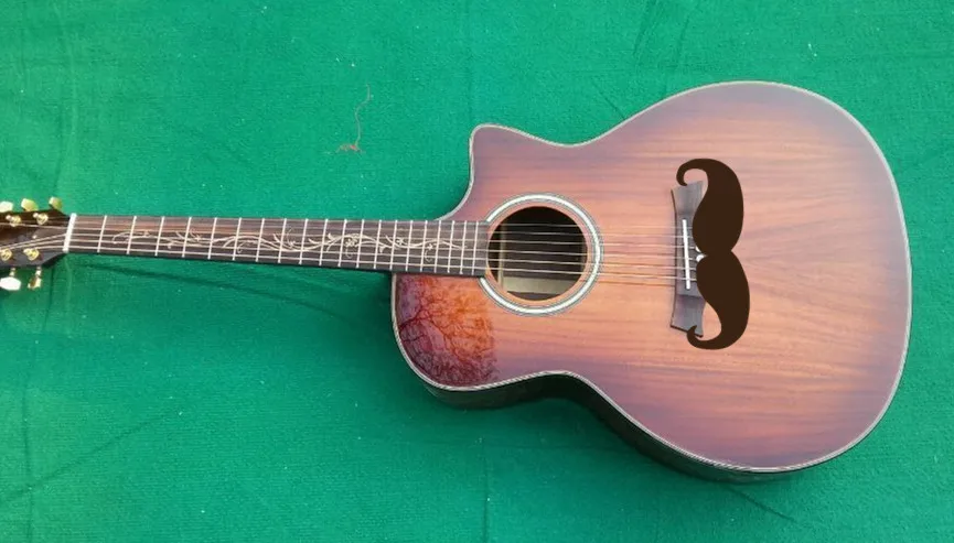 New+ Factory+ KOA body acoustic guitar Chaylor KOA electric acoustic guitar Free Shipping Sunset finish KOA acoustic