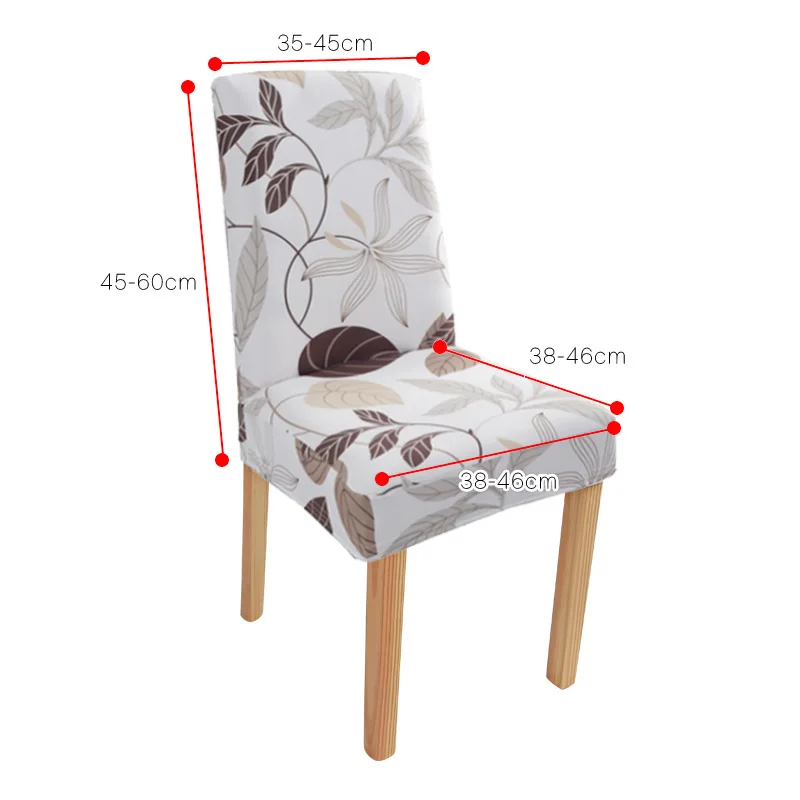 

1PC Printed Stretch Chair Cover Removable And Washable Elastic Seat Chair Covers Office Restaurant Banquet Home Hotel Decoratio