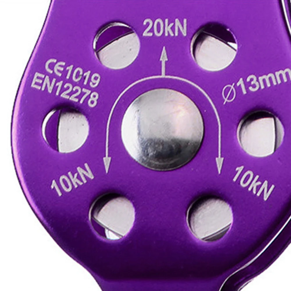 

Practical Rock Climbing Pulley Aluminum Alloy 20kn Mountaineering Single Pulley Outdoor Survival Camping Hiking Equipment