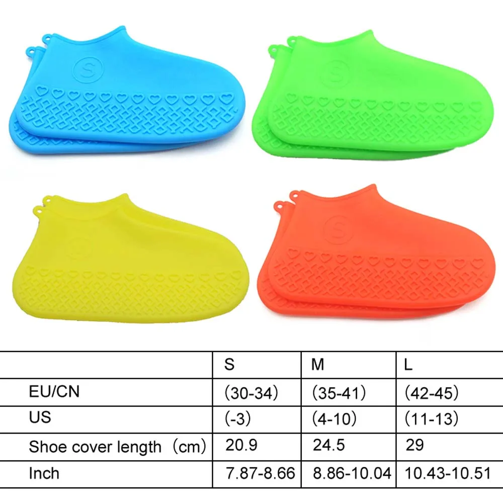

Reusable Waterproof Motorcycle Rider Shoe Covers Cycling Overshoes Silicone Elastic Shoe Covers Protect Unisex Dust Covers