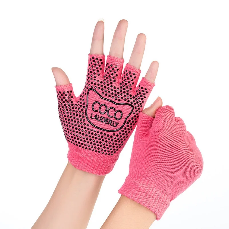 Женские Профессиональные нескользящие перчатки для йоги дышащие Хлопковые