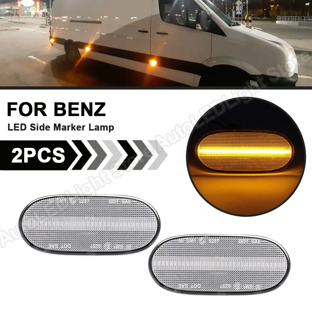 LED Side Marker Light Lamp For Mercedes Benz Sprinter W906 2006 2007 2008 2009 2010 2011 2012 2013 2014 2015 2016 VW Crafter