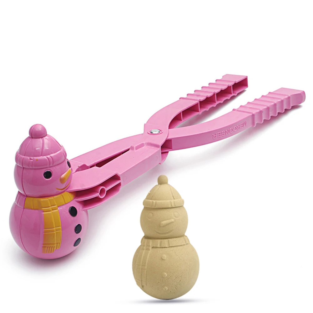 

4pcs Snowman Shaped Snowball Maker Winter Kids Outdoor Sports Sand Snow Ball Mold Toys Plastic Snowball Fight Clip