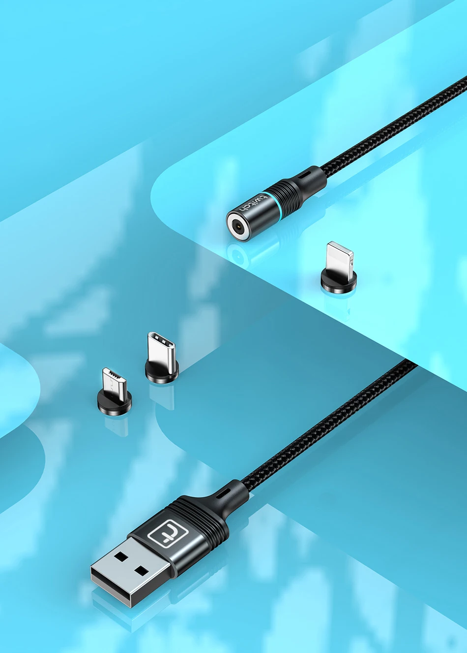 Магнитный кабель Twitch usb type-C кабель для samsung S10 huawei Xiaomi Быстрая зарядка type-C зарядный провод USB C магнит