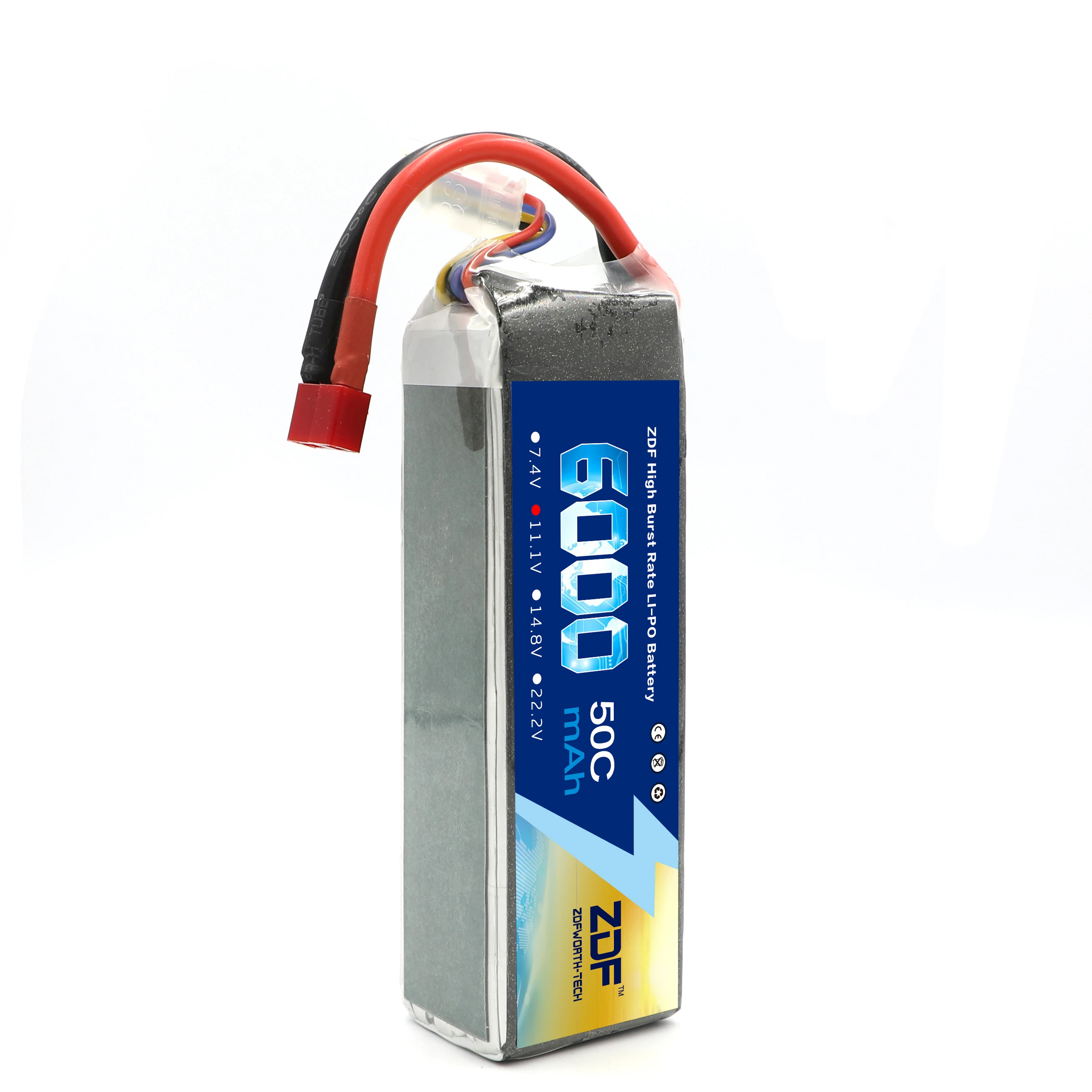 Аккумулятор ZDF lipo 11 1 В 6000 мАч 50C 3S max 100C для радиоуправляемого квадрокоптера 1:8 1:10 |