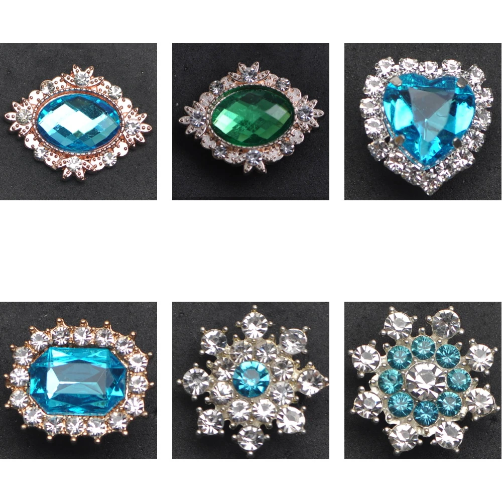 

6pcs Metal Croc Charms Rhinestone JIBZ Shoe Accessories Decorations For Croc Bracelet fit Bracelets Kid Shoe