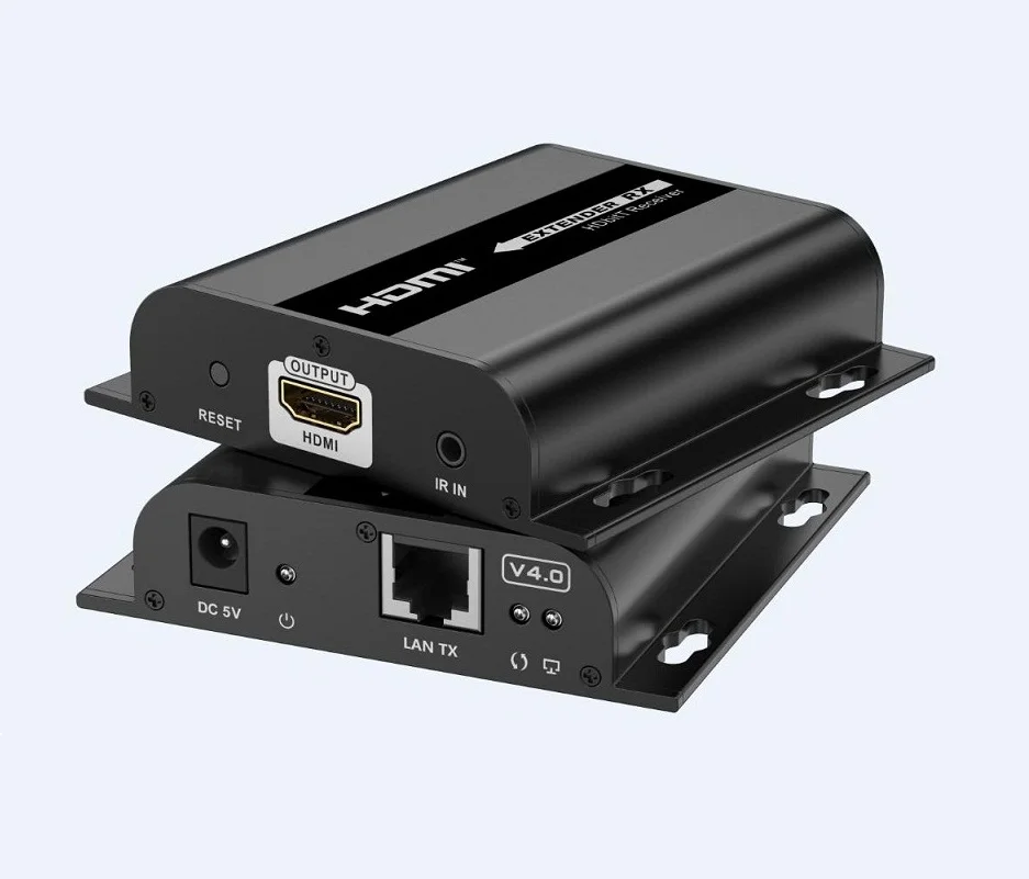 До 120 м LKV383 V4.0 HDMI-совместимый 1080P @ 60 Гц удлинитель с ИК-ретранслятором через RJ45 LAN