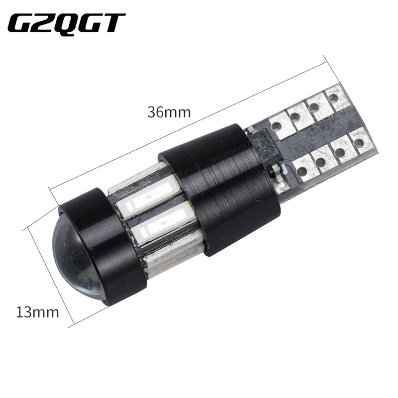 2 шт. T10 LED canbus W5W 194 168 led внутренние Ксеноновые белые CANBUS NO OBC ERROR t10 10SMD 7020 с