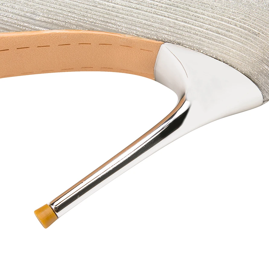 Модные блестящие свадебные туфли в Корейском стиле женские с металлическим