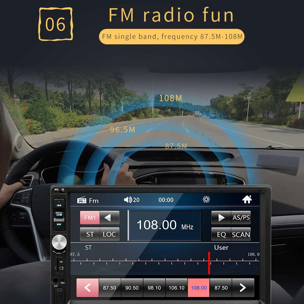 Авторадио 7012B автомобильное радио 7 &quot1080P HD сенсорный экран мультимедийный MP5
