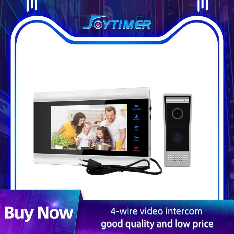 

home video door phone video intercoms for apartment 7" monitor AHD doorbell camera system with motion detection