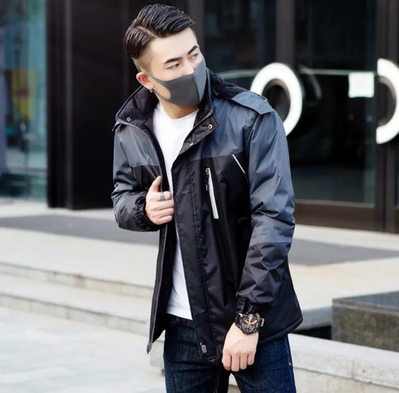 

Men Windproof waterproof warm raincoat Hooded Breathable Mens Outdoor Jackets And Coats Winter Autumn Outwear Windbreaker Coat