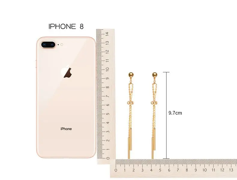 

High Quality Copper Long Chain Earrings European and American Fashion Gold Ear Line Earrings Women Geometric Statement Jewelry