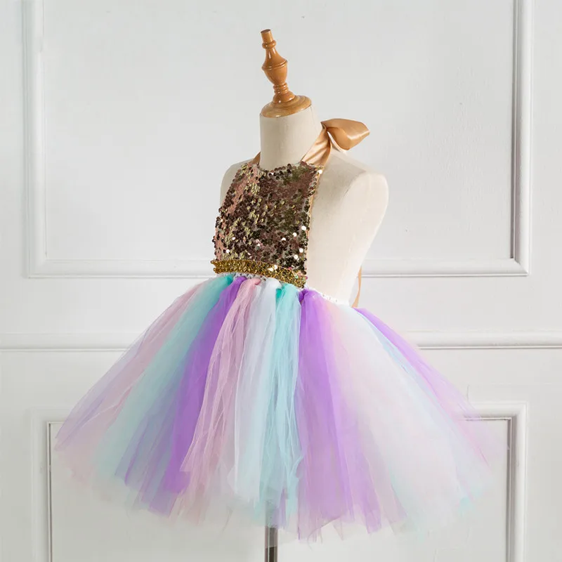 /Единорог) Детский Пижамный костюм на день рождения вечерние платья для девочек с