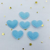 kawaii padded glitter heart patches shiny appliques for clothes sewing supplies diy craft decoration 18mm k29