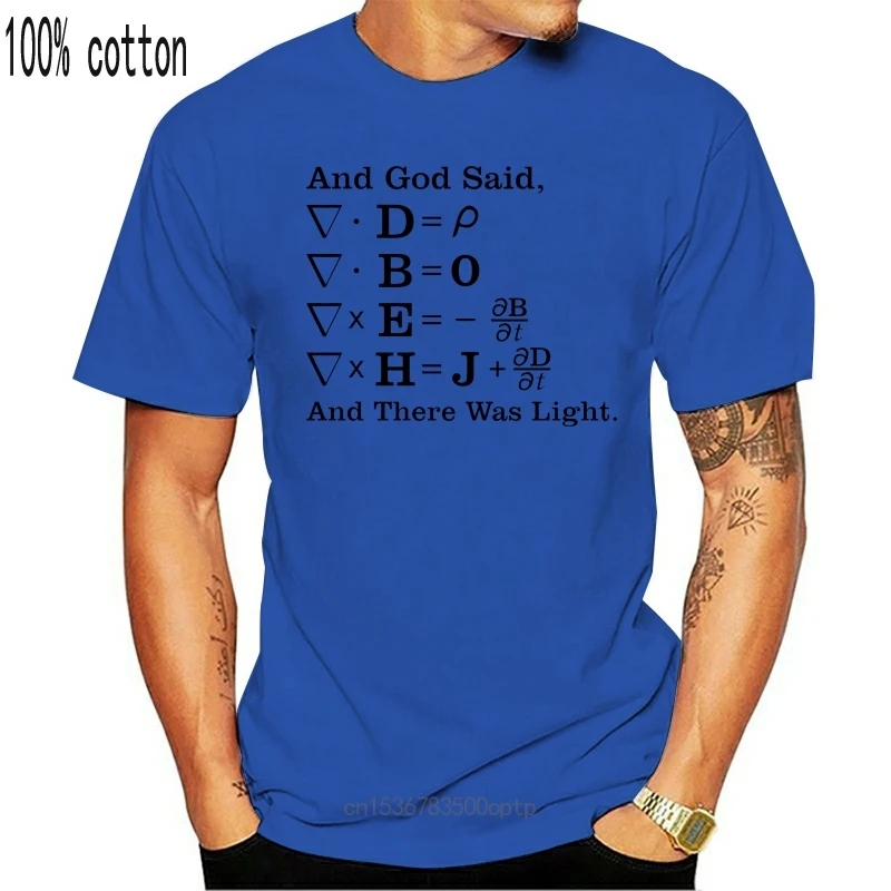

New Mens And God Said..... And There Was Light T-Shirt Funny Science Cheap wholesale tees100% Cotton For ManT shirt printing