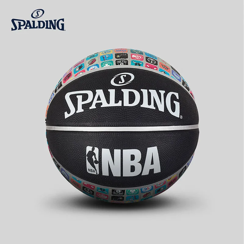 SPALDING оригинальные логотипы команды NBA серии LCON Баскетбол Официальный Размер 7 резиновый материал открытый мужской матч мяч 83-649Y