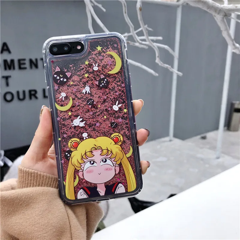 Kawaii японский аниме Сейлор Мун прозрачный мягкий чехол для телефона iPhone 7 Puls 6S 8 X XS