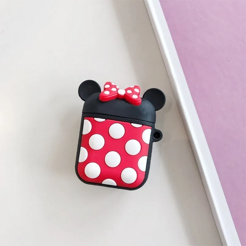 VOZRO Cartoon Wireless Bluetooth Earphone Case For Apple AirPods Silicone Charging Headphones Cases For Airpods Protective Cover - Цвет: 18