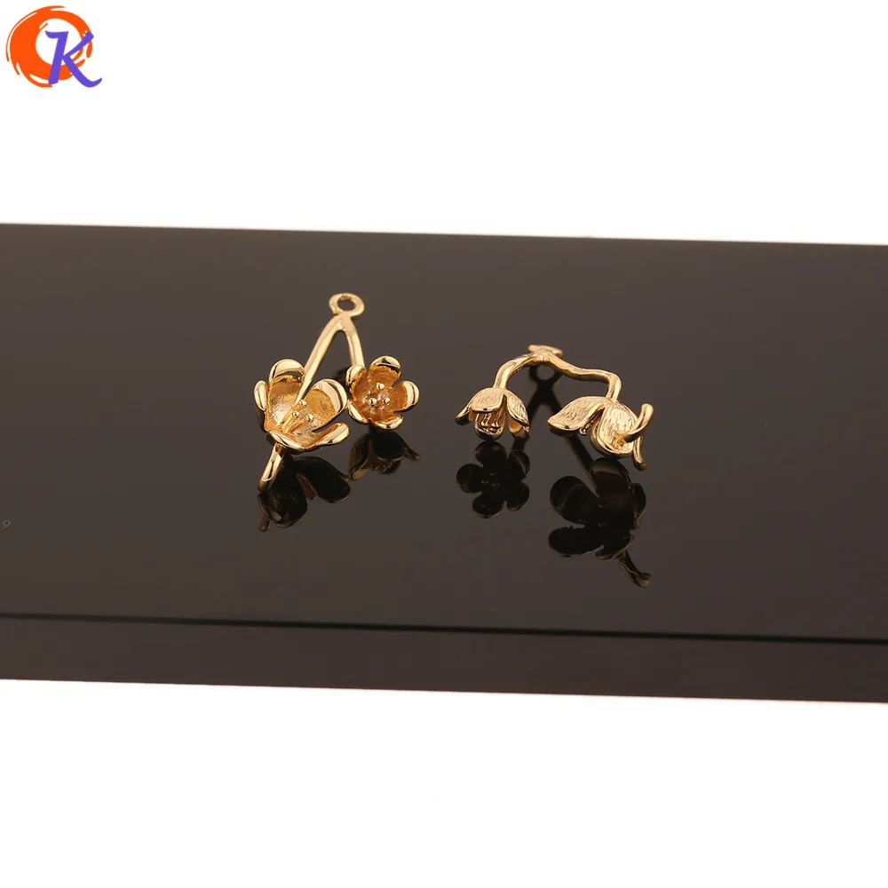 

Cordial Design 20Pcs 18*34MM Jewelry Accessories/Charms/Flower Shape/Hand Made/Genuine Gold Plating/Earring Findings/DIY Making