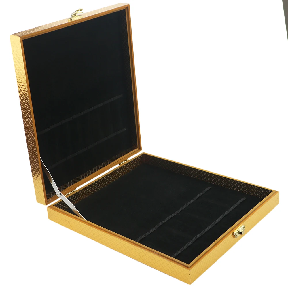 1Pcs Gold Box B 16pcHigh класса люкс черный набор посуды вилка нож ложка Набор радужных столовых приборов из нержавеющей стали набор столовых приборов с подарочной коробкой для отеля - Цвет: 1Pcs Gold Box B