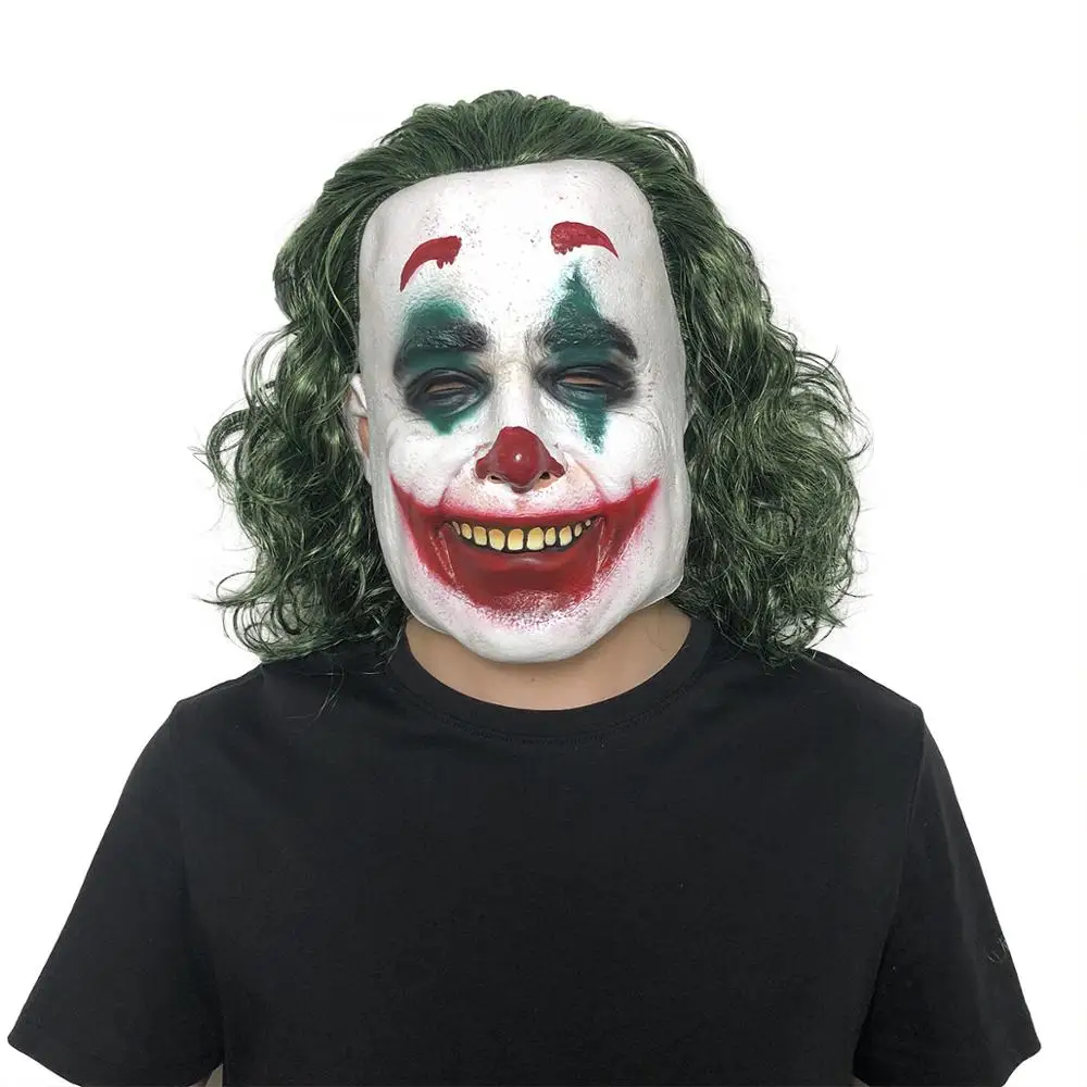 Latex mask Фильм Джокер Маска латекс клоун маска Хэллоуин косплей маски реквизит - Цвет: Latex mask