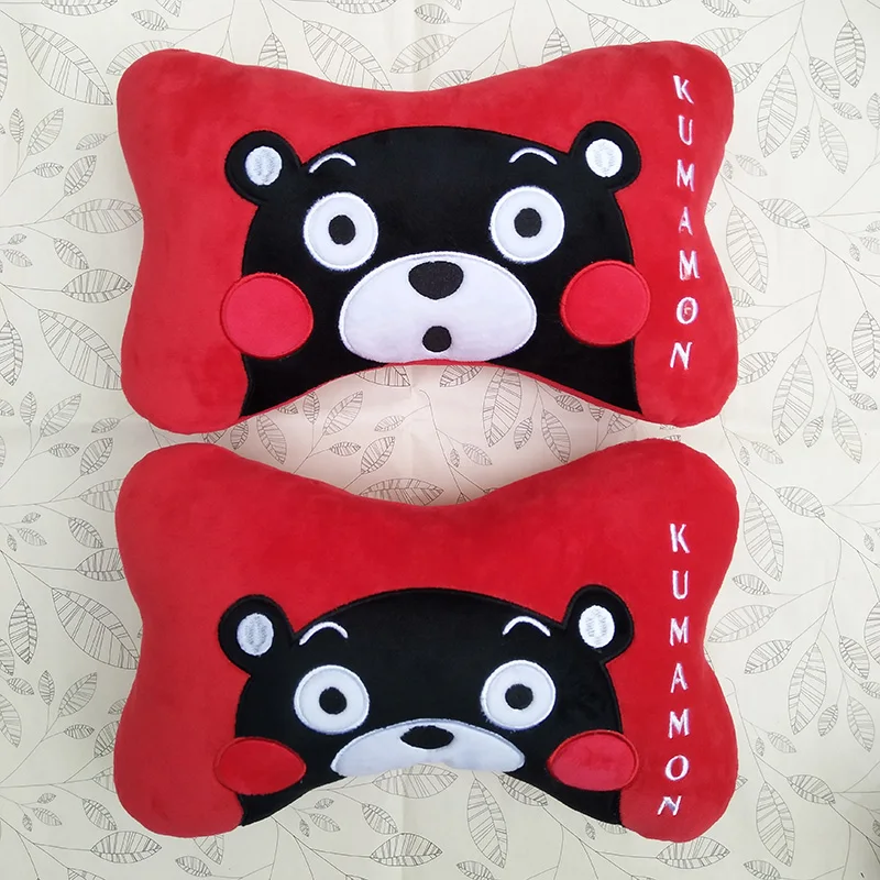 

Черная декоративная подушка Kumamon в стиле аниме, мягкая декоративная Автомобильная подушка для дома, офиса, сна, унисекс, 1 пара