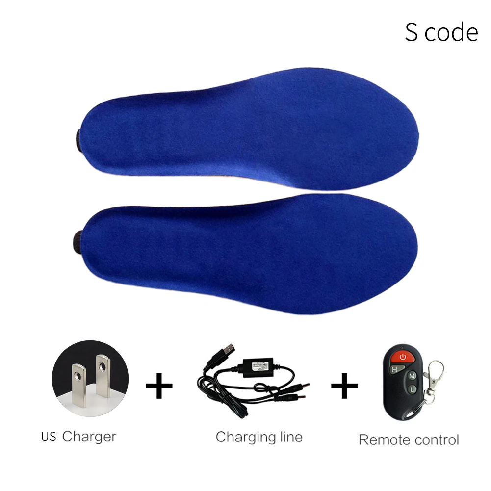 

Insoles Sports Solid Foot Warmer Hiking Ski Winter Cuttable Shoes Pad Electric Heated Outdoor Remote Control Washable