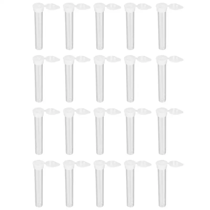 

150pcs Useful Plastic Test Tubes Clamshell Test Container for Scientific Experiment