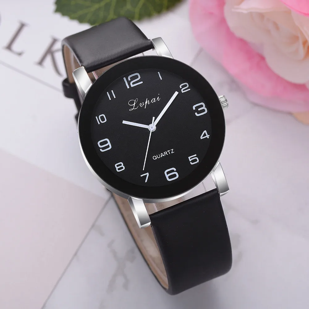 

Women Men Watch Leather Strap Line Reloj Mujer Analog Quartz Ladies Wristwatch Zegarek Damski Fashion Watches Relogio Feminino