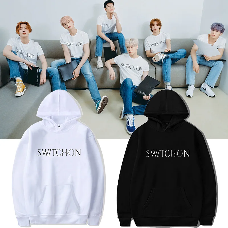 

ASTRO Hoodies Sweatshirts SWITCH ON Hoodie Kpop Hip-Hop with Velvet Autumn Winter Hoodies