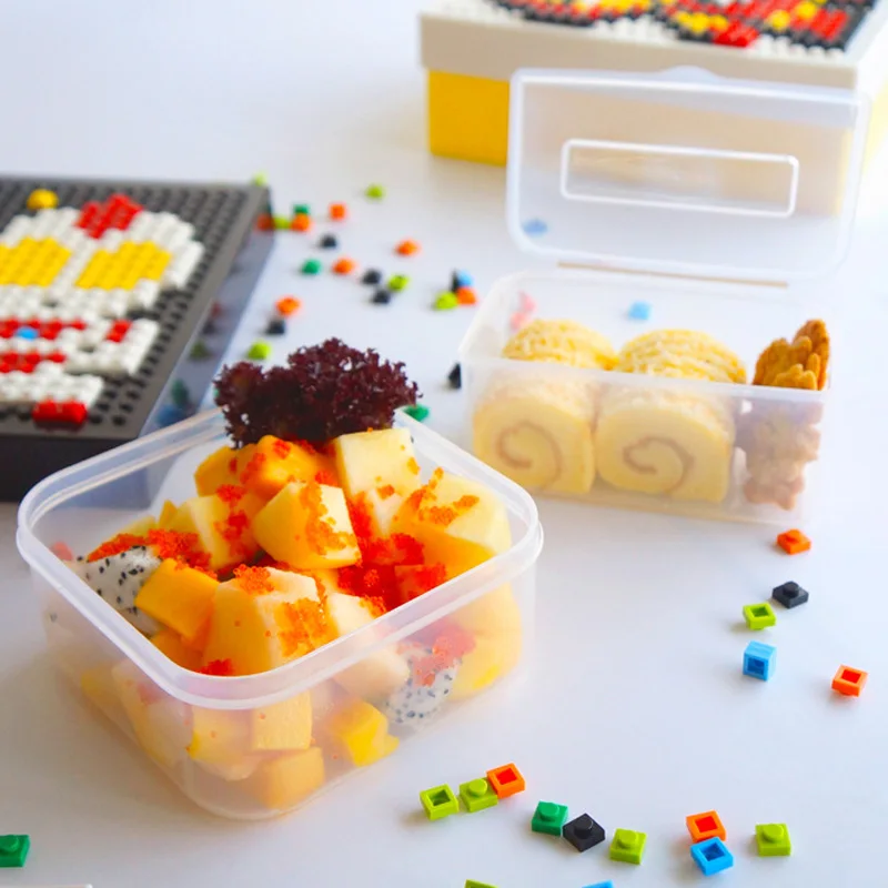 Строительные блоки DIY шаблон коробка частиц фигуры замка образовательные