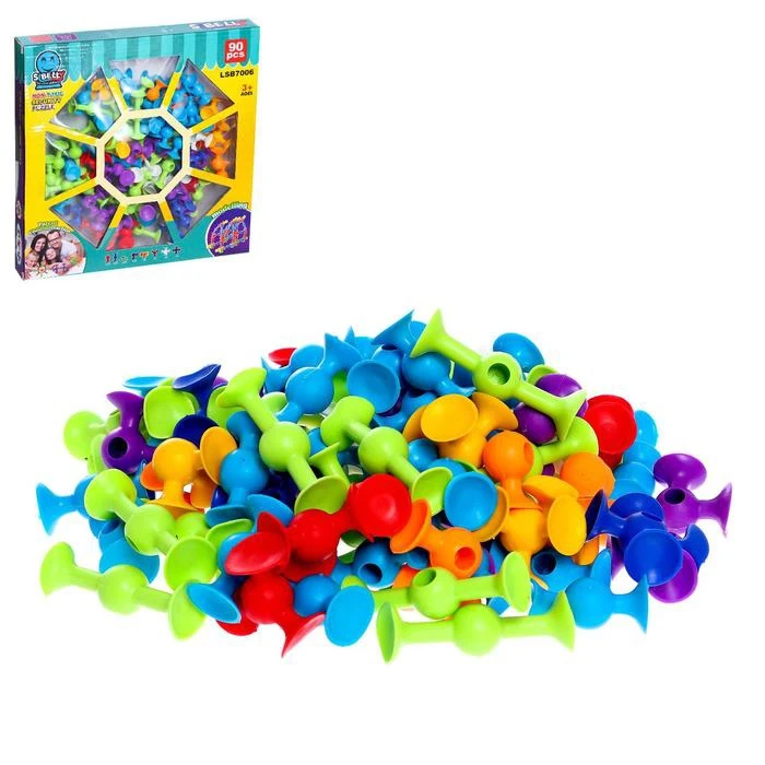 Конструктор Забавные присоски 90 деталей | Игрушки и хобби