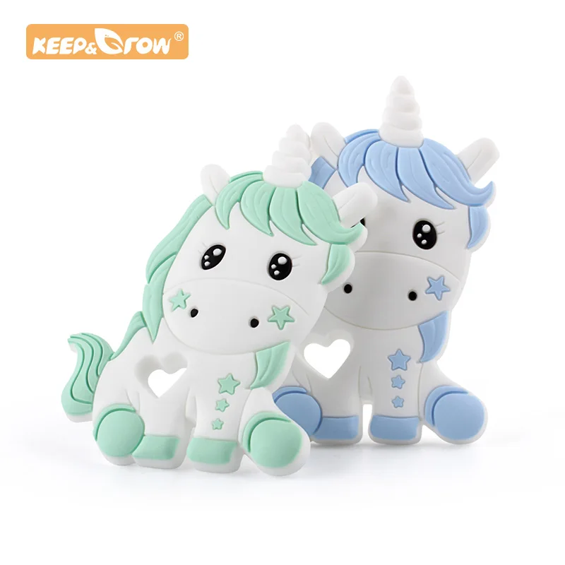 Keep &amp Grow силиконовый детский Прорезыватель в виде единорога для прорезывания