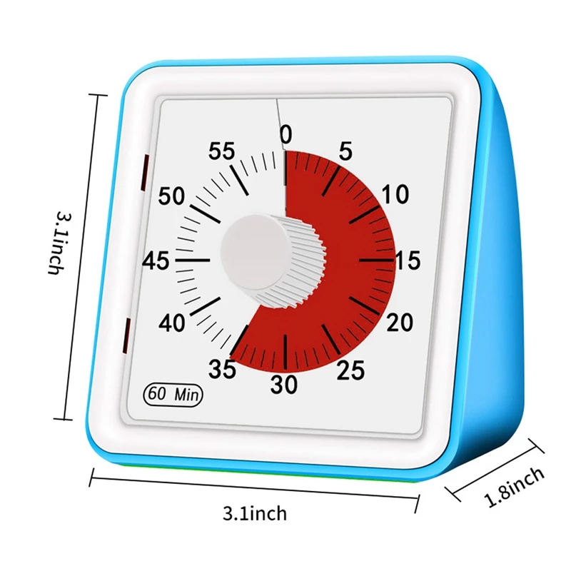 

Silent 60-Minute Timer Clock Home Bedroom Living Room Kitchen Meeting Children's Timing Tool