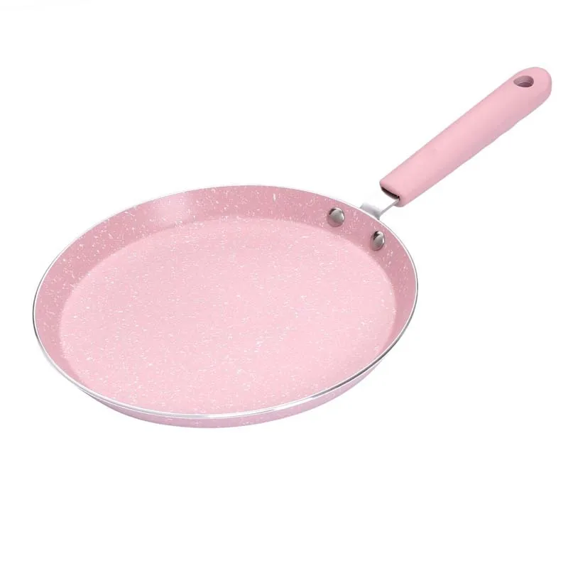 Non-Stick Kitchen Cooking Frying Pan with Induction Bottom Pink Omelet Pans Pancake Egg Steak Breakfast Maker Cookware Supplies