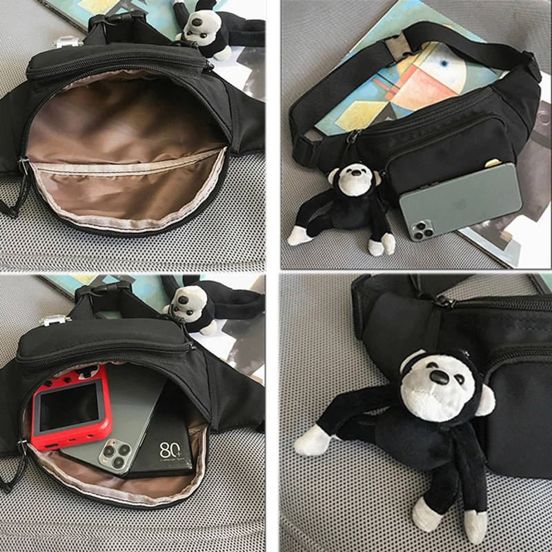 

New Simple Ladies Chest Bag Personality Waist Bag Woman Canvas Messenger Bag Men Shoulder Bags Couple Backpack Fanny Pack Purse