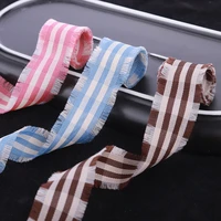 100y checkered cotton woven jacquard fabric ribbons for crafts wholesales supplies diy sewing hair bow material tassel tartan