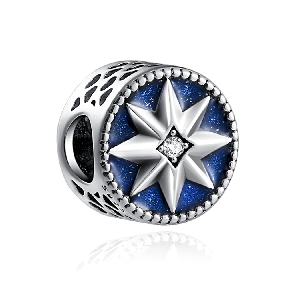 Бусина-Шарм Чайка для браслета серебристого цвета | Украшения и аксессуары