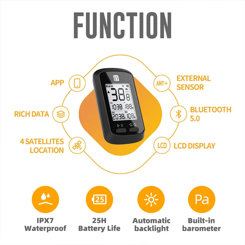 Беспроводной велокомпьютер XOSS G + Bluetooth ANT GPS датчик частоты вращения педалей и
