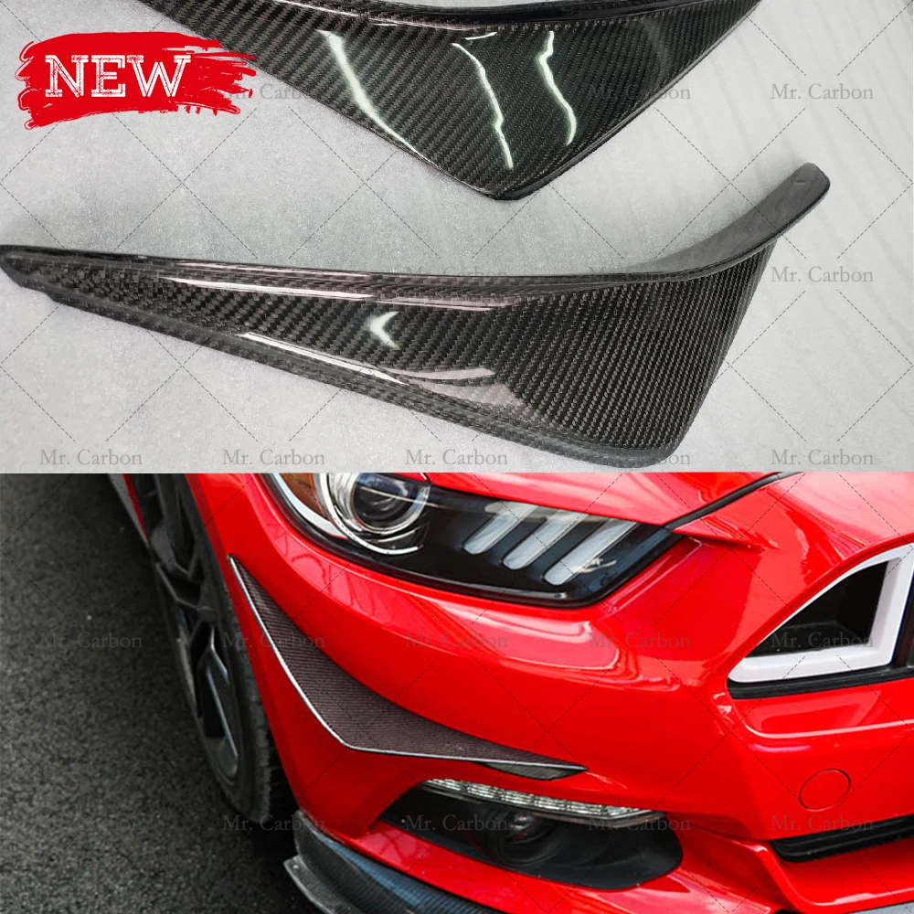 Передний бампер из углеродного волокна для MUSTANG 2015-2017 в стиле Апрель нагрудный