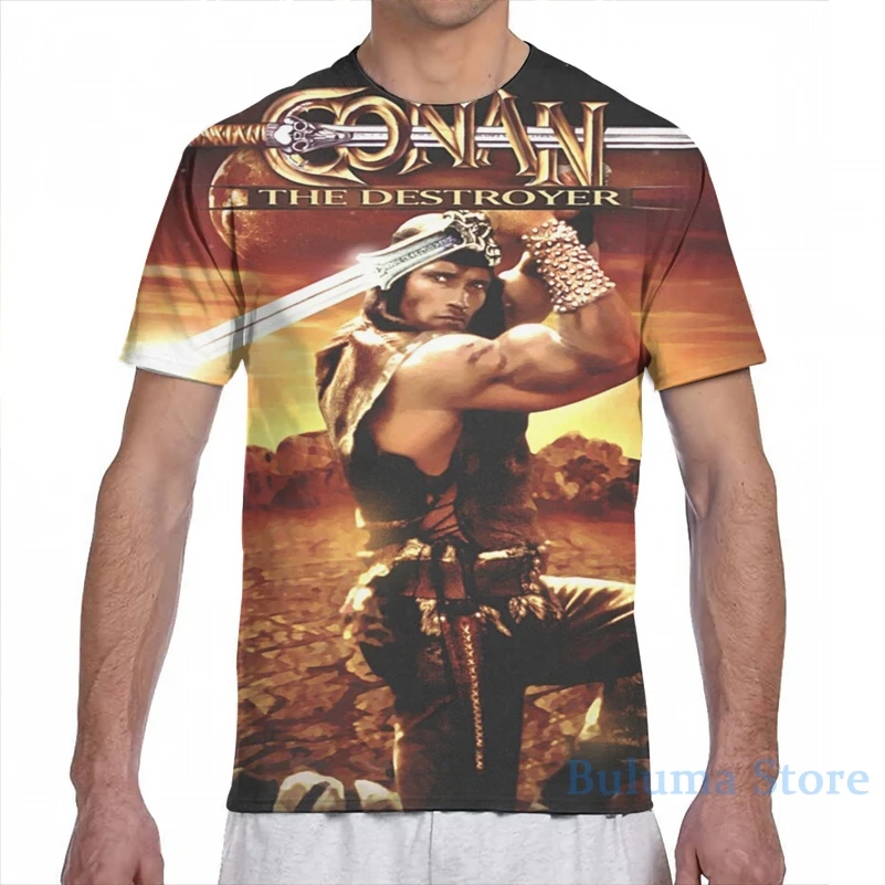 Постер CONAN THE DESTROYER 1984 Мужская футболка для женщин модная с принтом по всей длине
