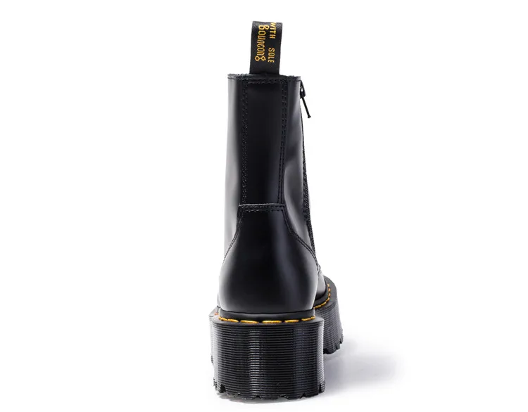 Size34-41 женские мотоциклетные ботинки на массивном каблуке; сезон осень; коллекция года; модные армейские ботинки с круглым носком на шнуровке; женская обувь