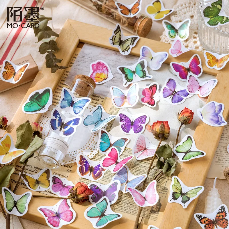

45 pcs/pack Butterfly Stickers package DIY diary decoration label sticker album scrapbooking Stationery supplies