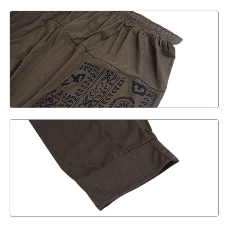 Винтажные мужские шаровары 2020 брюки в стиле хип-хоп с заниженной мотней принтом