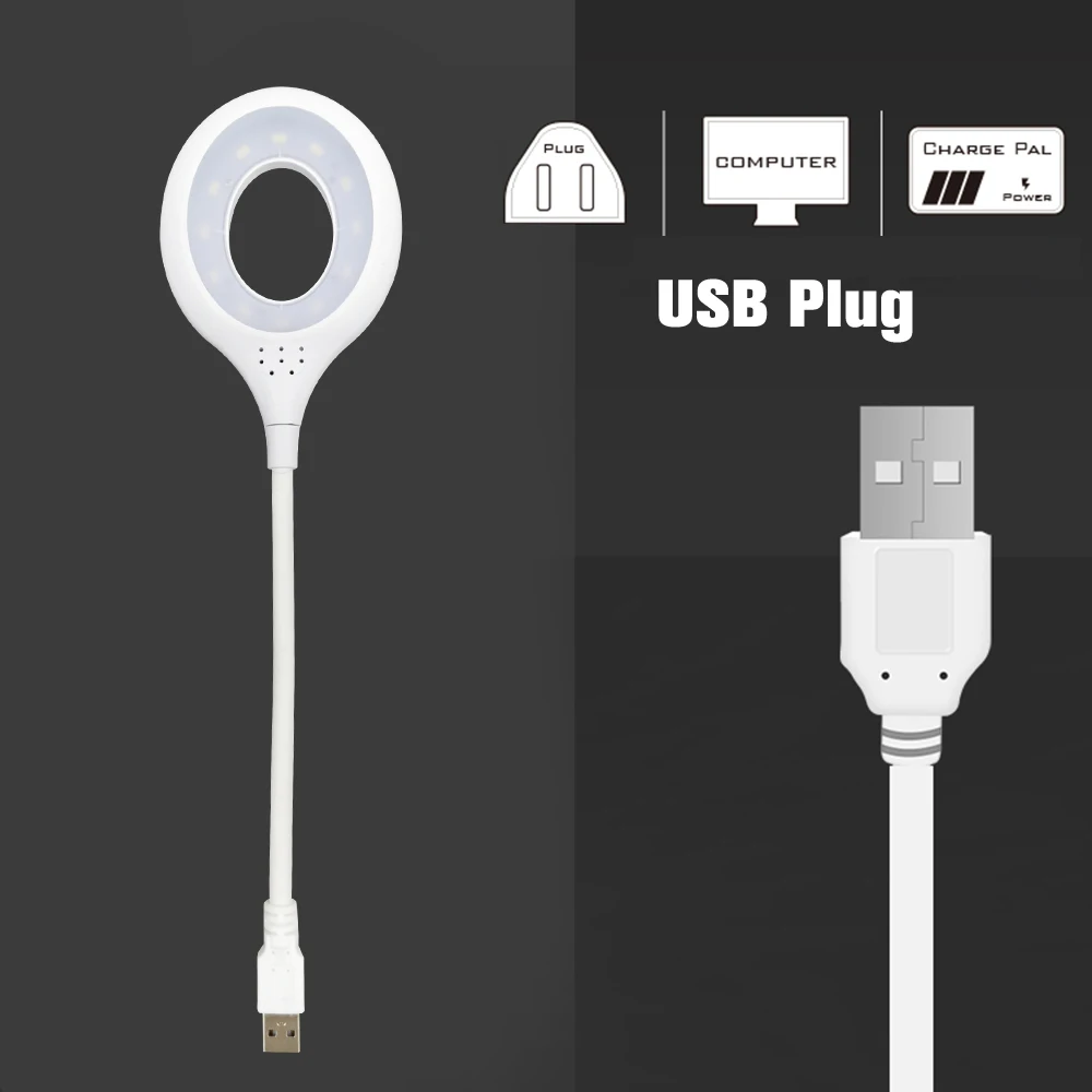 

Table Lamp USB Socket Freely Foldable Portable LED Light No Flicker Soft Light Saving Energy Eye Protection Away From Myopia