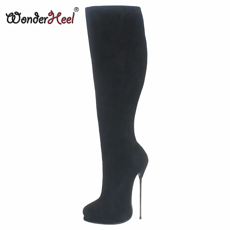 Wonderheel Новинка 16 см ультратонкий металлический каблук на платформе Фетиш высоком